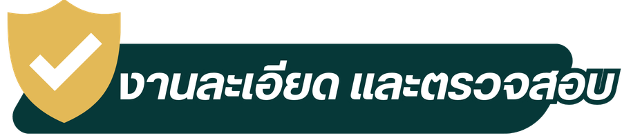 งานละเอียด และตรวจสอบอย่างเข้มงวด