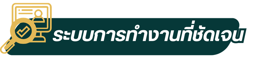ระบบการทำงานที่ชัดเจนทุกขั้นตอน